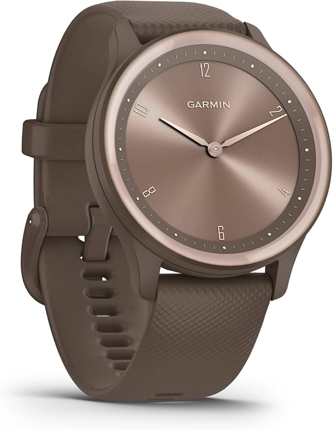 Garmin vivomove Sport, Hybrid Smartwatch, Health and Wellness Features, Touchscreen, Cocoa (Renewed)