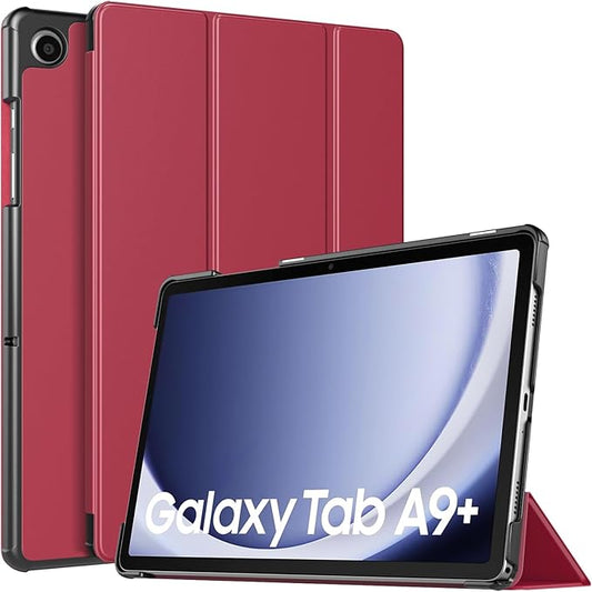 TiMOVO Case for Samsung Galaxy Tab A9+/A9 Plus 11 Inch 2023, Slim Lightweight Stand Hard Back Shell Protective Cover for Galaxy Tab A9+ Tablet SM-X210/X216/X218, Auto Wake/Sleep, Wine Red