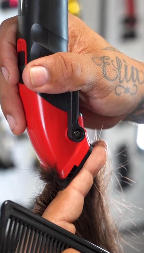 Supreme Trimmer 3-in-1 Barber Bundle | 2Spee Clipper, 2Spee Trimmer & Crunch Foil Shaver | Professional Beard Trimmer Men’s Hair Clipper Kit | Red