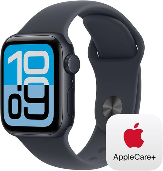 Apple Watch SE 3 [GPS + Cellular 40mm] Smartwatch with Midnight Aluminium Case with Midnight Sport Band - S/M. Fitness and Sleep Trackers, Heart Rate Monitor with AppleCare+ (2 Years)