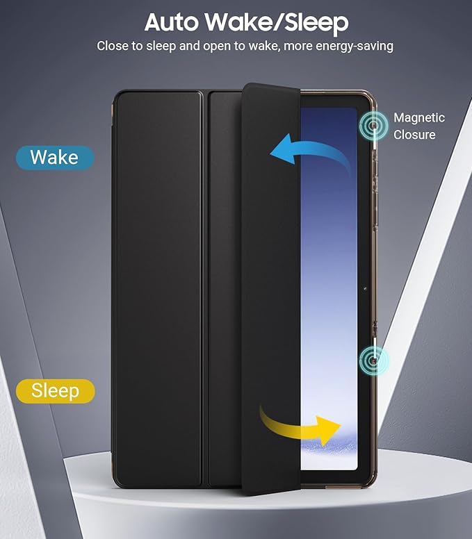 TiMOVO Case for Samsung Galaxy Tab A9+/A9 Plus 11" 2023, Slim Soft TPU Translucent Frosted Back Protective Cover for Galaxy Tab A9+ Tablet SM-X210/X216/X218, Auto Wake/Sleep, Black