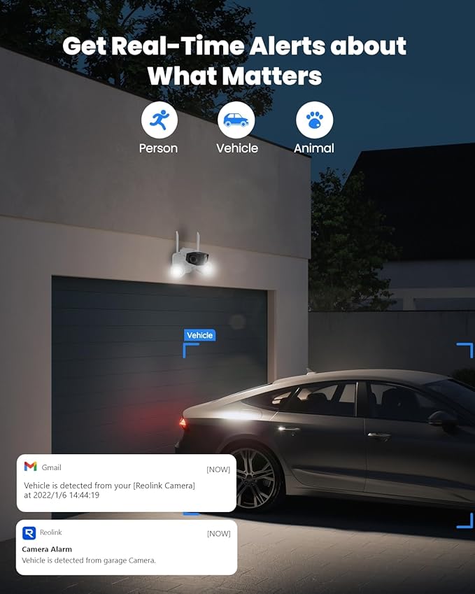REOLINK 4K 8MP Floodlight Security Camera Outdoor, Dual-Lens Camera w/ 180° FOV, Dual-Band Wi-Fi 6, Color Night Vision with 1800lm Floodlight, Smart AI Detection, IP67 Waterproof, AC (100~240V)