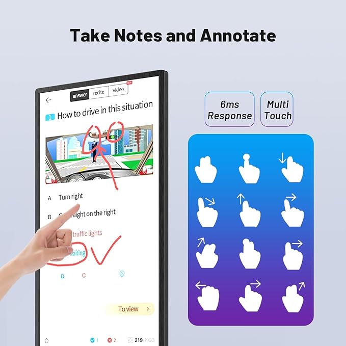 Smart Board, 49" Digital Whiteboard, Electronic Smartboard for Classroom Office Home, Screen Mirroring from Android and iOS for Live Streaming (Board Only)