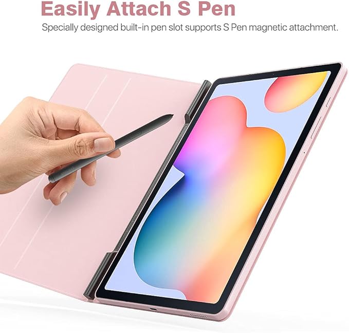 TiMOVO Case for All-New Samsung Galaxy Tab S6 Lite 10.4 Inch 2024/2022/2020, Ultra Slim Lightweight Magnetic Stand Cover Fit Galaxy Tab S6 Lite Tablet, Light Pink