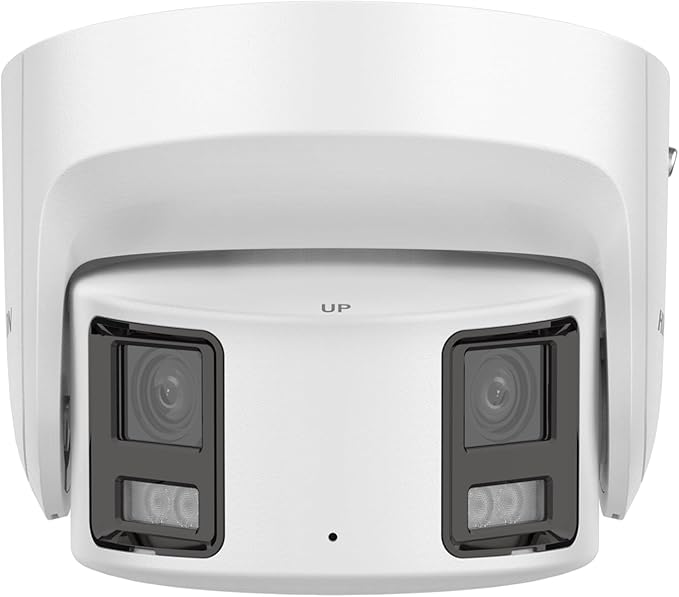 DS-2CD2387G2P-LSU/SL 4MM 8MP 4K Panoramic PoE IP Camera, Color-Vu,Human/Vehicle Detection, with Dual Lens, 180° Filed of View,Colorful Night vision, SD Card Slot support 512GB International Version