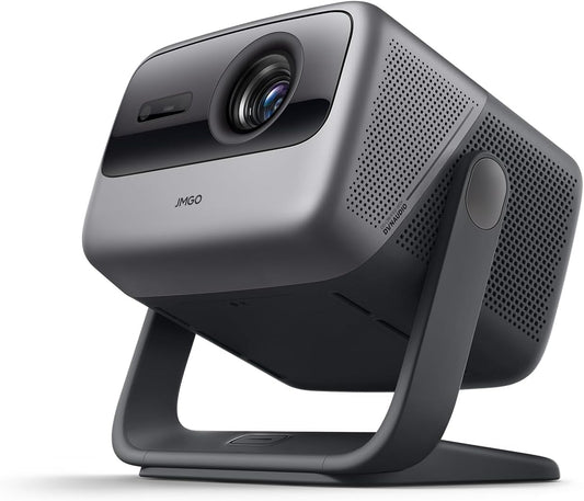 JMGO N1 Ultra 4K Triple Laser Projector, 360° Freestyle Gimbal, Blu-Ray 3D, 1900 ISO Lumen, HDR 10, Android TV 11, 10W*2 Dynaudio Speakers, Instant Keystone Correction, Smart & Portable Theater