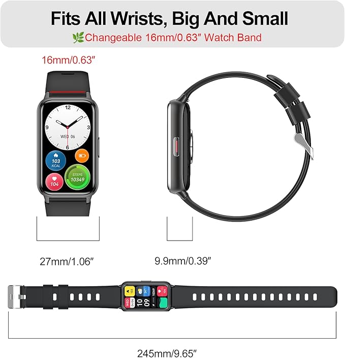 Fitness Tracker (Answer/Make Calls), Smart Watch for Women Men, with 1.47″ AMOLED Always-On Display, 24/7 Heart Rate, Sleep Tracking, 110+ Sport Modes, Waterproof, Compatible for Android Phone