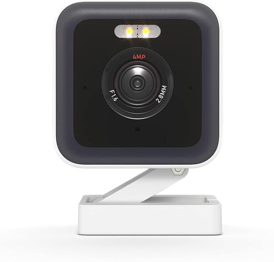 WYZE Cam v3 Pro Wired 2K Outdoor/Indoor Wi-Fi Camera for Home Security, Pet Baby Kids Elderly Monitoring, Edge AI, Color Night Vision, Spotlight Camera, Works with Alexa & Google Assistant, White