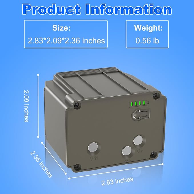 Rechargeable Battery for Tactacam Defend Battery, Lithium-ion Rechargeable Batteries 9000mAh, Compatible with Tactacam Defend Cellular Security Camera