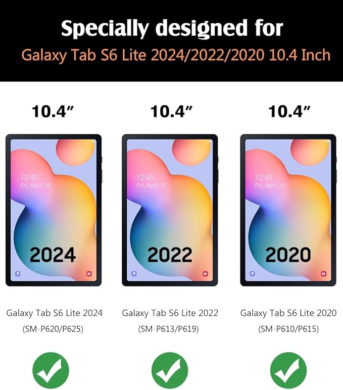 TiMOVO Case for All-New Samsung Galaxy Tab S6 Lite 10.4 Inch 2024/2022/2020, Ultra Slim Lightweight Magnetic Stand Cover Fit Galaxy Tab S6 Lite Tablet, Light Pink