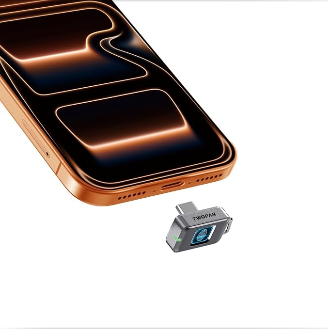 512GB Nano SSD with Fingerprint Lock, External SSD Hard Drive Storage for iPhone 17/16/15, MacBook, iPad, Steam Deck, PS5, Selfie Stick, Android, Travel and Backup