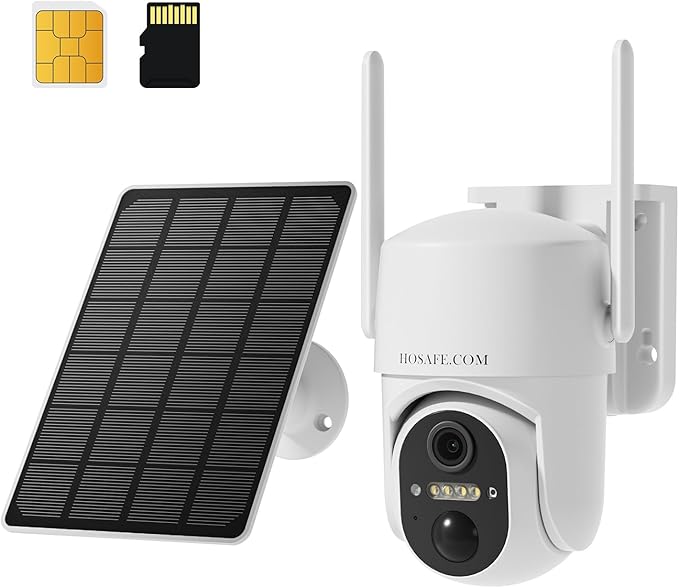 4G LTE Cellular Security Camera No Internet Needed, No wifi Security Camera Outdoor wireless, Wireless Security Cameras Outdoor with SIM Card, 360 PTZ, Human Sensor, SD/cloud, 2-way Talk, IP66
