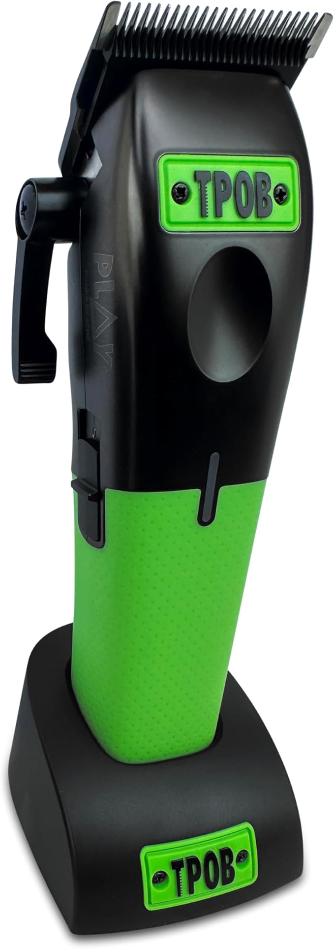 TPOB Play Barber Hair Clippers for Men 7500 RPM with Rubber Grips (Black/Green/Pink)