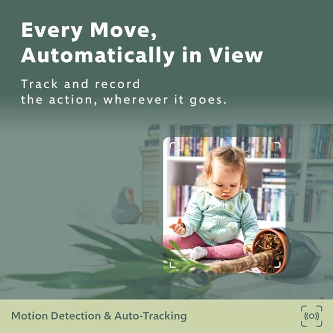 Swann EVO 2K Pan-Tilt Indoor Wi-Fi Security Camera: 2K HD video, plug-in, auto tracking, sound/motion/pet/person detection, live view, night vision, 2-way talk/siren, baby monitor, local/cloud storage