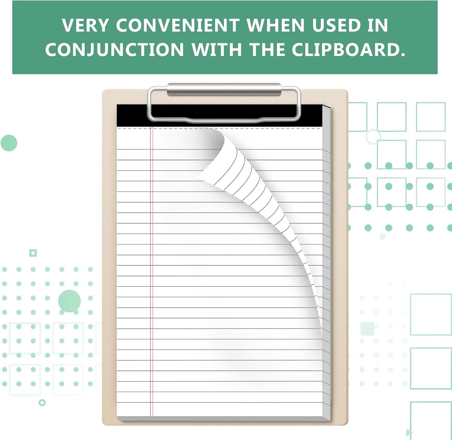 Legal Pads 5 x 8 Inch Notepad, 8 Pack Note Pads College Ruled Perforated Memo Pad for Work Study Daily Note Taking List, Lined Writing Pads Memo Refills Notepads for Office Home School, 30 Sheet/ Pad