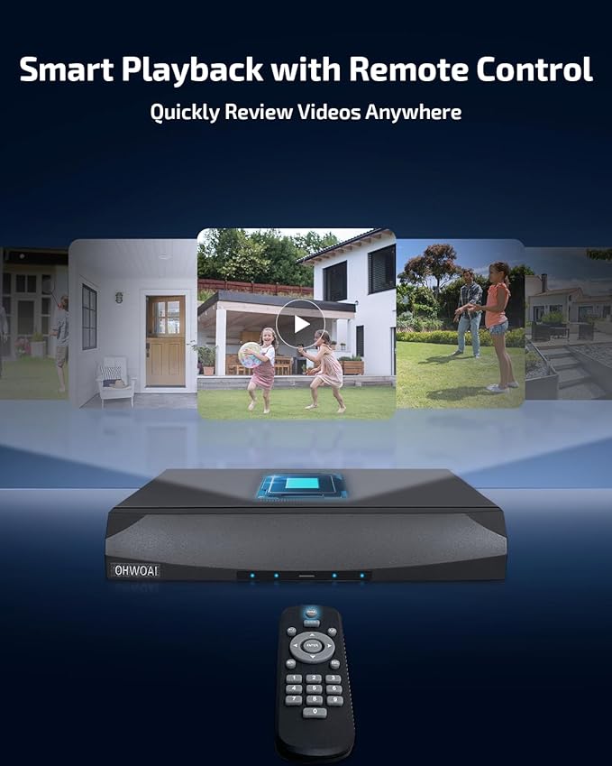 Two-Way Audio PoE Security Camera System Outdoor, 5MP Wired Cameras with 4K 8CH NVR Systems, Home Surveillance Video DVR Kits