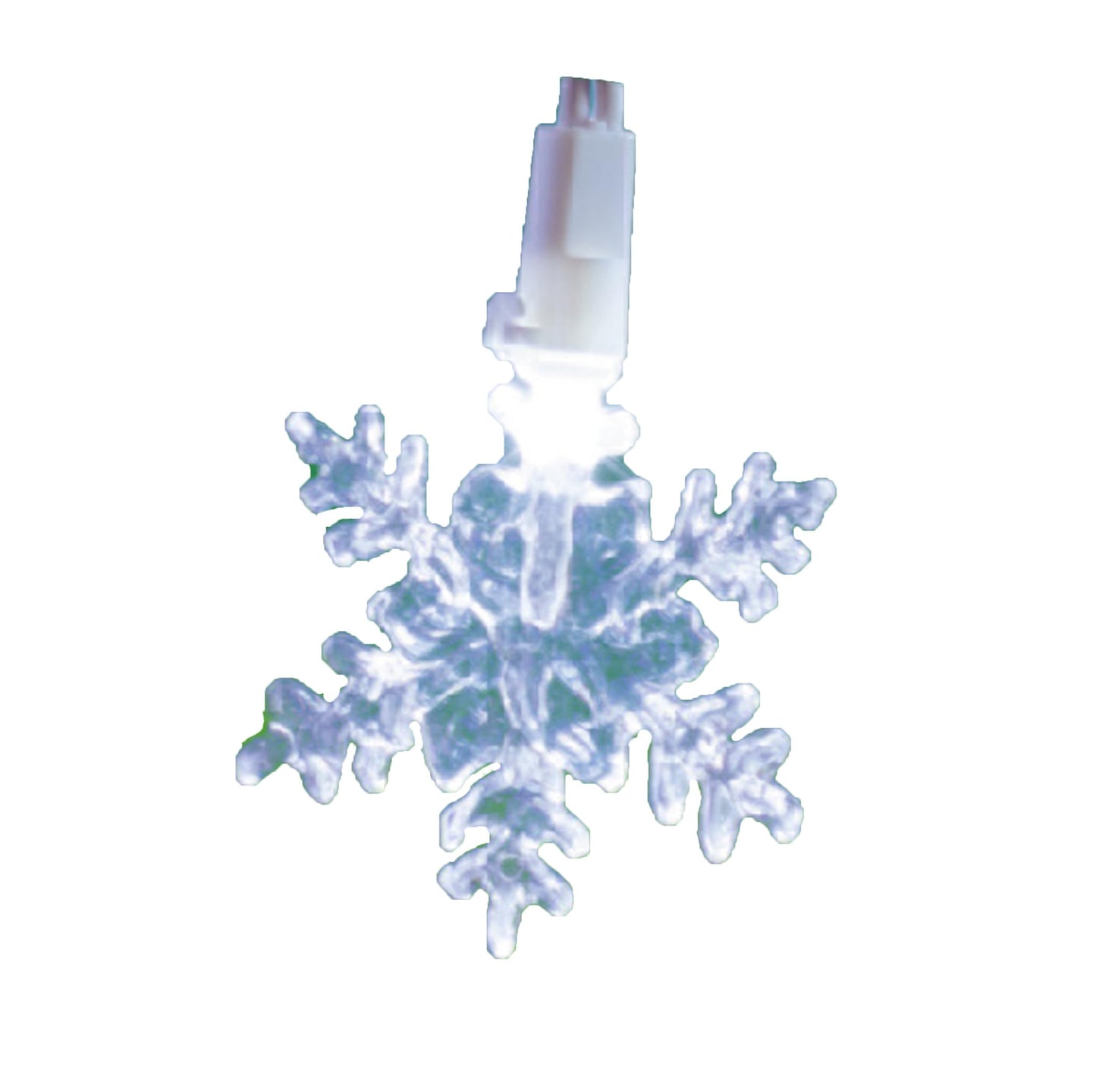 Tupkee LED Twinkle Icicle Lights - 50 Cool White Bulbs - 3 Feet - Model HWLOA - Indoor/Outdoor Snowflakes