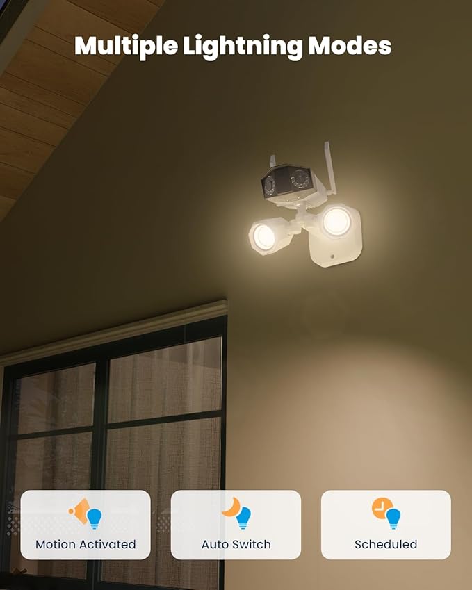 REOLINK 4K 8MP Floodlight Security Camera Outdoor, Dual-Lens Camera w/ 180° FOV, Dual-Band Wi-Fi 6, Color Night Vision with 1800lm Floodlight, Smart AI Detection, IP67 Waterproof, AC (100~240V)