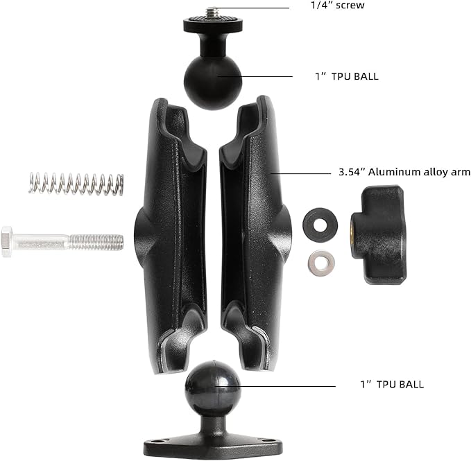 xik 1/4"-20 Thread Camera Mount Holder for Wall/Desk/Car/Boat,AMPS Standard Hole Installation，Fits DSLR, CCTV, Action Cam, Projector, Security Camera
