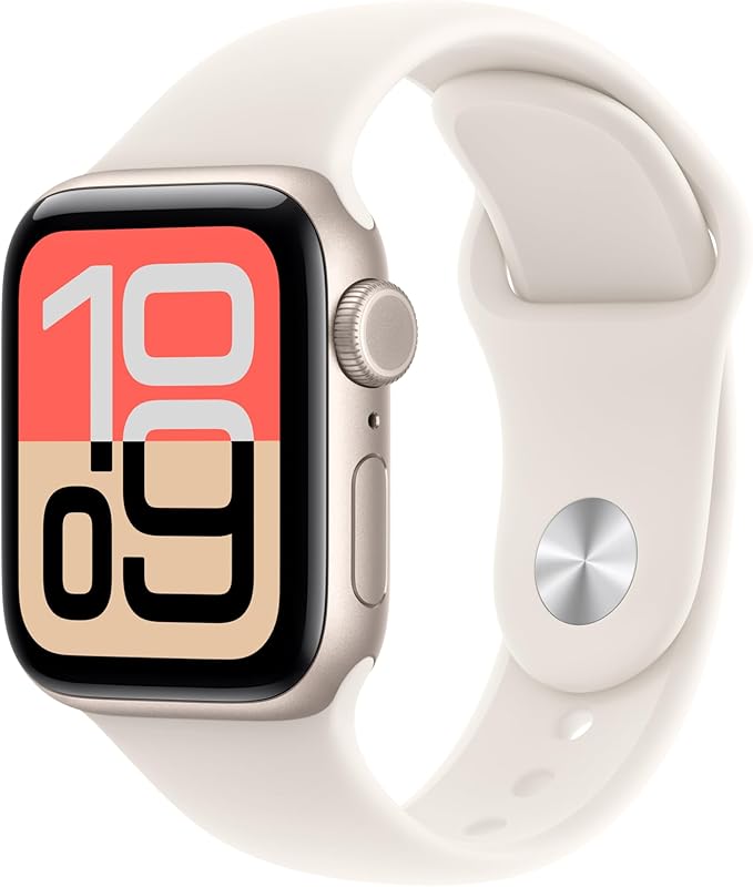 Apple Watch SE 3 [GPS + Cellular 40mm] Smartwatch with Starlight Aluminum Case with Starlight Sport Band - S/M. Fitness and Sleep Trackers, Heart Rate Monitor, Always-On Display, Water Resistant