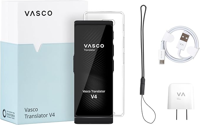 Vasco V4 Language Translator Device | 112 Languages | Free Lifetime Internet in Almost 200 Countries | Cobalt Blue