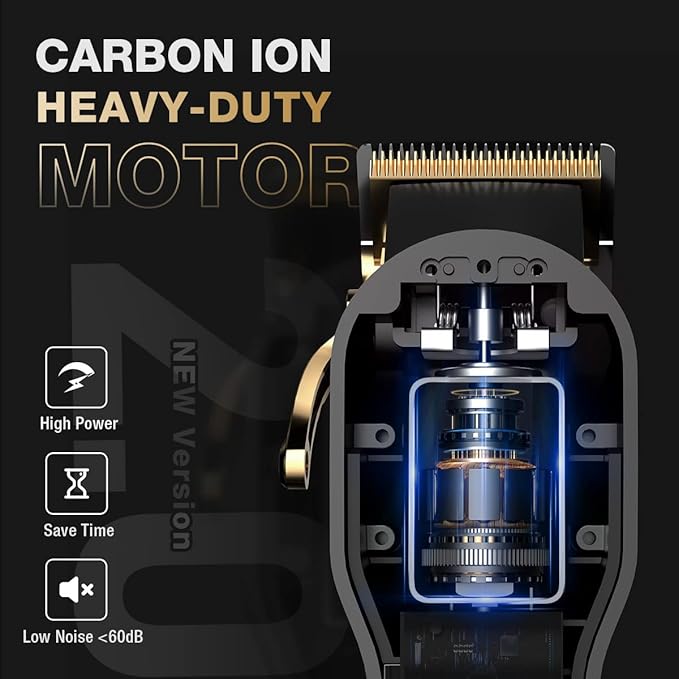 SUPRENT PRO Professional Hair Clipper and Trimmer Set with Foil Shaver, Professional Barber Clippers for Men