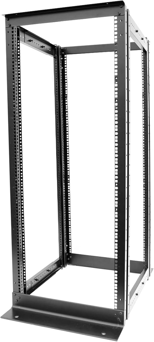 4-Post 27U Open Frame Server Rack for 19" IT Network Equipment & A/V Devices，22"-34" Adjustable Depth，Heavy Duty Free Standing Rack for Servers & AV Gear 4POST-N27U