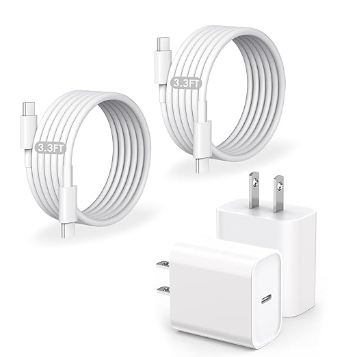Fast Charger for iPhone 17 16 Charger, 20W Type C Charging Block with 3.3FT Long USB C Charging Cable, iPad Wall Plug Power Adapter for iPhone 17/17 Pro/17 Pro Max/Air/16/15, iPad Pro/Air/Mini,AirPods