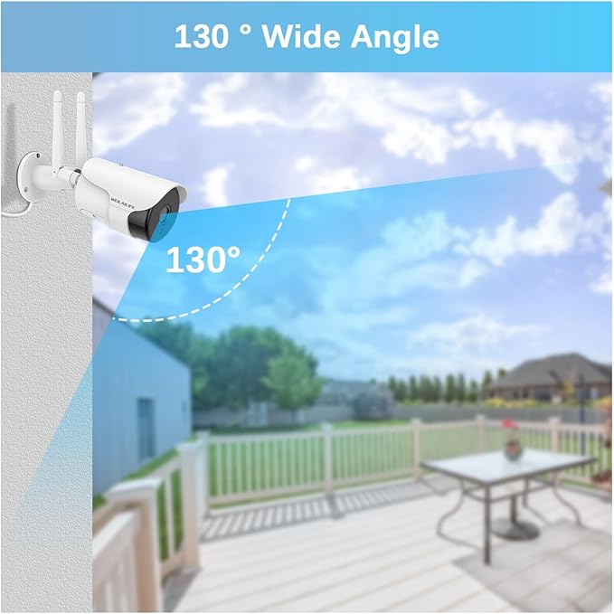 WEILAILIFE 【2-Way Audio】 5MP Outdoor Wireless Security Camera System, WiFi Video Surveillance, Wireless Surveillance Camera System