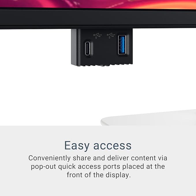 Dell 27 Plus 4K USB-C Monitor - S2725QC - 27-inch 4K (3840 x 2160) 120Hz 16:9 Display, AMD FreeSync Premium, sRGB 99%, Integrated Speakers, 1500:1 Contrast Ratio, Comfortview Plus - Ash White