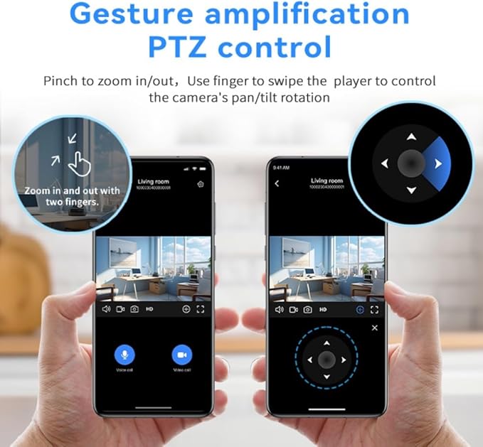 Indoor Home Security Camera,Pet Dog Camera,Two Way Video Camera with 4.3inch Big Screen,Nanny cam, Monitor for Baby/Elder/Nanny/Dog/pet with Phone App Dome Camera(Button Calling Version)