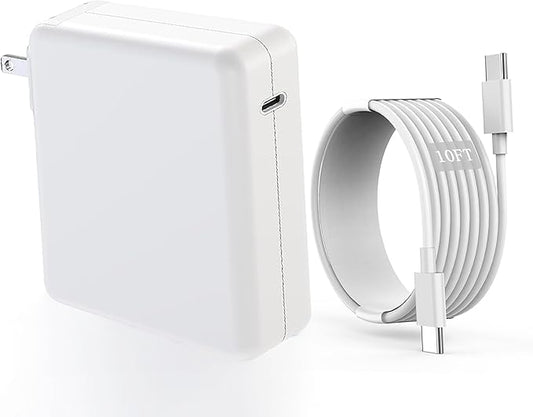 Macbook Pro Charger 140w USB C Fast Charger Power Adapter with 10Ft Fast Charger Cable, Compatible MacBook Pro/Mac Book Pro 16 15 14 13 inch, Macbook Air 13 Inch,iPad Pro M1/M2/M3,and All USB C Device