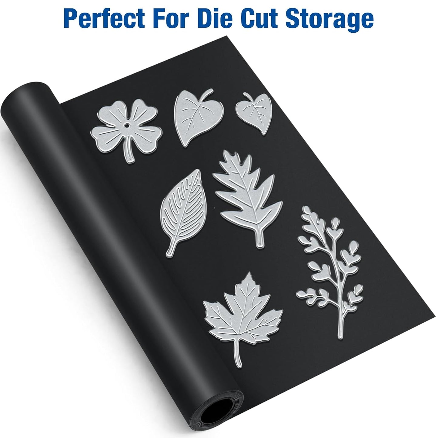 Amylove 12" X 5 ft Extra Large Magnetic Sheets for Crafts Non Adhesive 30 Mil Flexible Sheets for Die Cuts Arts Crafts Refrigerator and Metal Cutting Die Storage