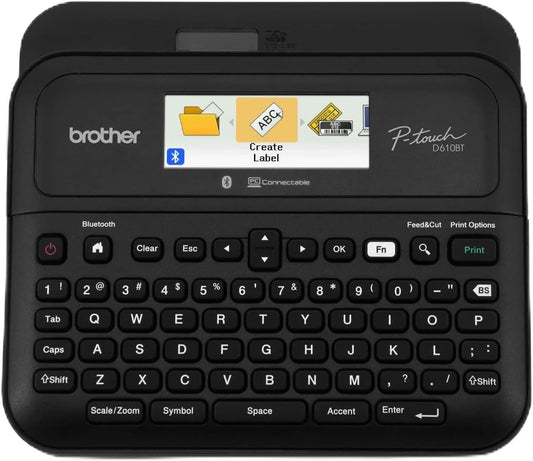 Brother P-Touch PT- D610BT Business Professional Connected Label Maker | Connect and Create via BluetoothÂ® on TZe Label Tapes up to ~1 inch (Renewed Premium)