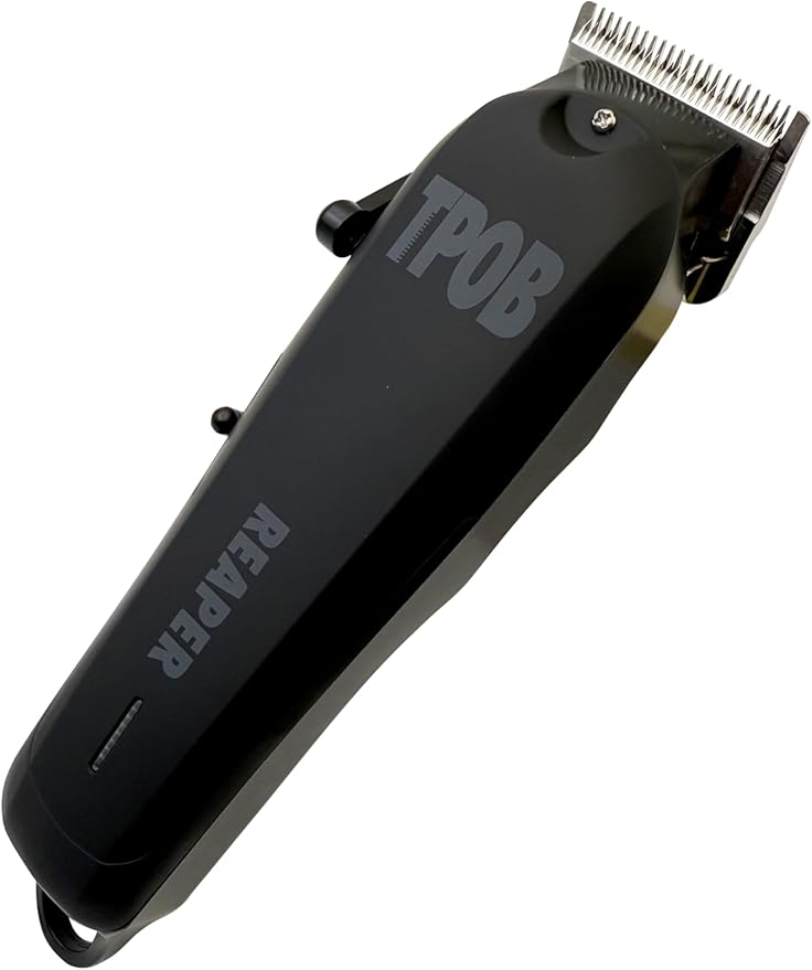 TPOB Slime 2 Ghost Black Clipper Trimmer Set Barber Hair Clippers for Men 6800 RPM with Rubber Case (Black)