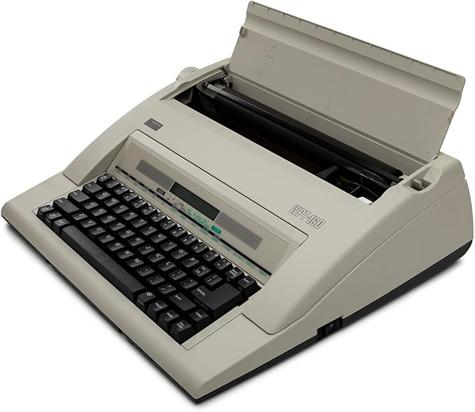 Nakajima WPT-160 Electronic Portable Typewriter with Correct Film Ribbon (2 Items)