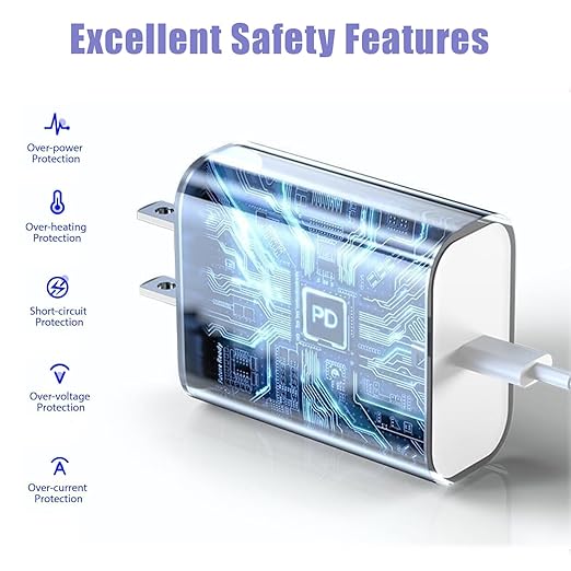 Fast Charger for iPhone 17 16 Charger, 20W Type C Charging Block with 3.3FT Long USB C Charging Cable, iPad Wall Plug Power Adapter for iPhone 17/17 Pro/17 Pro Max/Air/16/15, iPad Pro/Air/Mini,AirPods