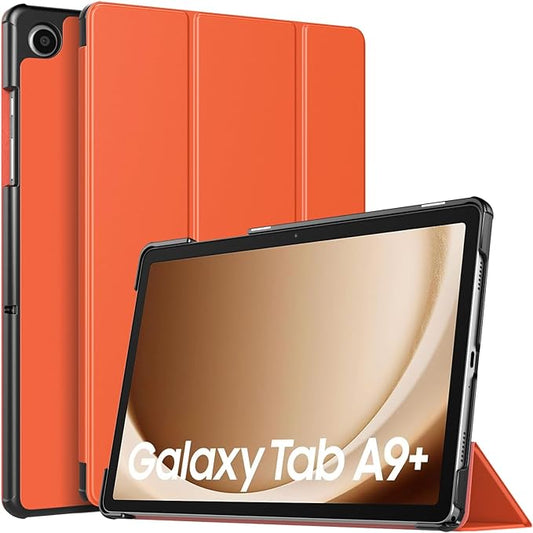 TiMOVO Case for Samsung Galaxy Tab A9+/A9 Plus 11 Inch 2023, Slim Lightweight Stand Hard Back Shell Protective Cover for Galaxy Tab A9+ Tablet SM-X210/X216/X218, Auto Wake/Sleep, Orange