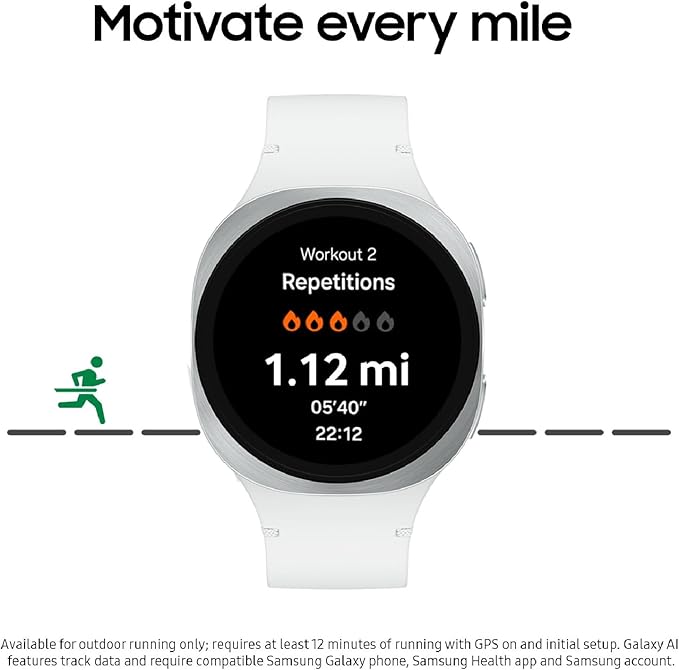 Samsung Galaxy Watch 8 (2025) 40mm LTE Smartwatch, Cushion Design, Fitness Tracker, Sleep Coaching, Running Coach, Energy Score, Heart Rate Tracking, Graphite [US Version, 2 Yr Warranty]