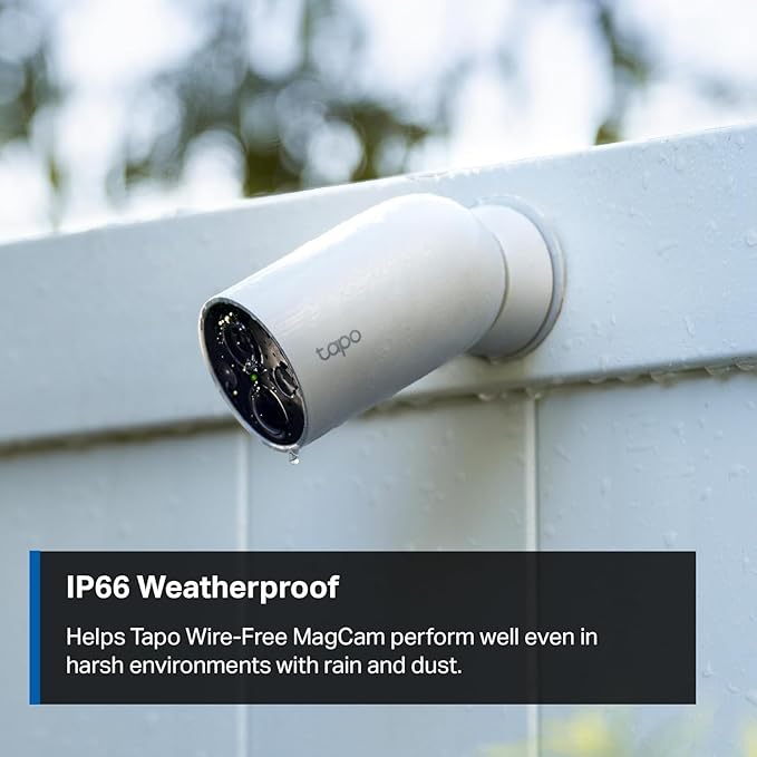 Tapo MagCam, 2025 Wirecutter Best Outdoor Security Camera & PCMag Editors’ Choice, 2K, Battery, Magnetic Mount Wireless Camera, 150° FOV, SD/Cloud Storage, Person/Vehicle Detection