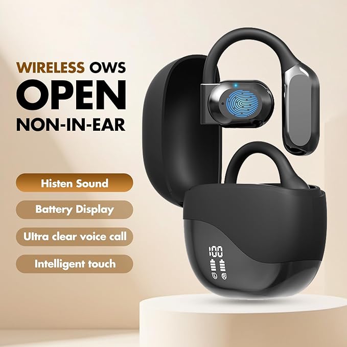 AI Translator Earbuds Real-Time Translation Earbuds 180 Languages and Accents Two-Way Translation Device for Travel Business and Learning Compatible with iOS and Android Electroplated Black