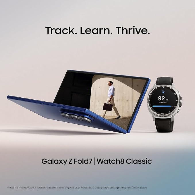 Samsung Galaxy Watch 8 Classic (2025) 46mm Bluetooth Smartwatch, Cushion Design, Rotating Bezel, Quick Button, Sleep Coaching, Running Coach, Energy Score, White [US Version, 2 Yr Warranty]