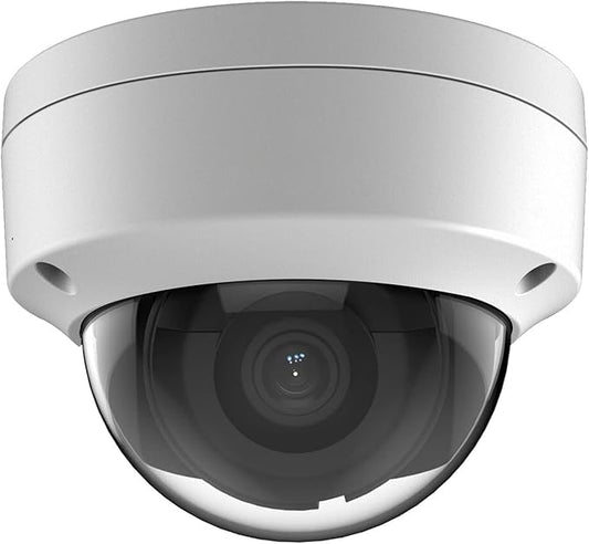 Real HD 6MP PoE IP Vandal Dome Security Camera Outdoor, 2.8mm Wide Angle, H.265, IP67 IK10, Support Firmware Upgrade, Compatible with NVR, NDAA Compliant