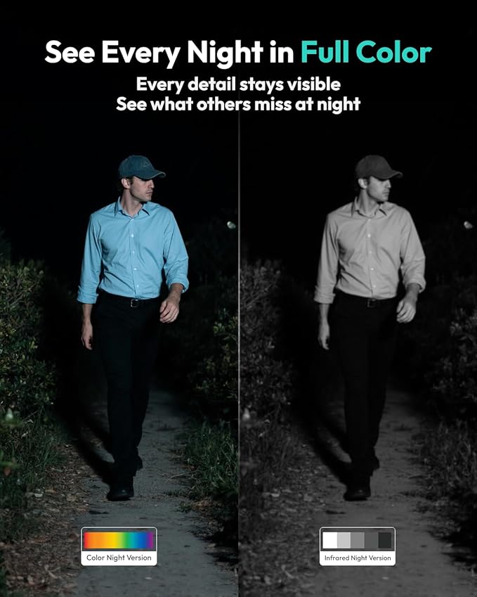BOTSLAB Security Cameras Wireless Outdoor, 4 Cam-Kit, 4K Color Night Vision, Solar Security Camera System with 360° PT, No Monthly Fee,32GB Local Storage Base Station,AI Recognition,DIY Installation