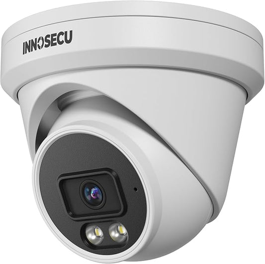 UltraHD 8MP PoE Camera @30fps, 4K Dome IP Security Surveillance Camera, Built in Microphone, Outdoor Waterproof IP67, 2.8mm Lens with Wide Angle 110°, Human & Vehicle Detection, IND8VR97S