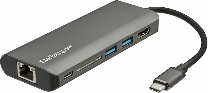 StarTech.com USB C Multiport Adapter - HDMI - SD Reader - 2xA 1xC - PD 3.0 - Docking station - USB-C - GigE