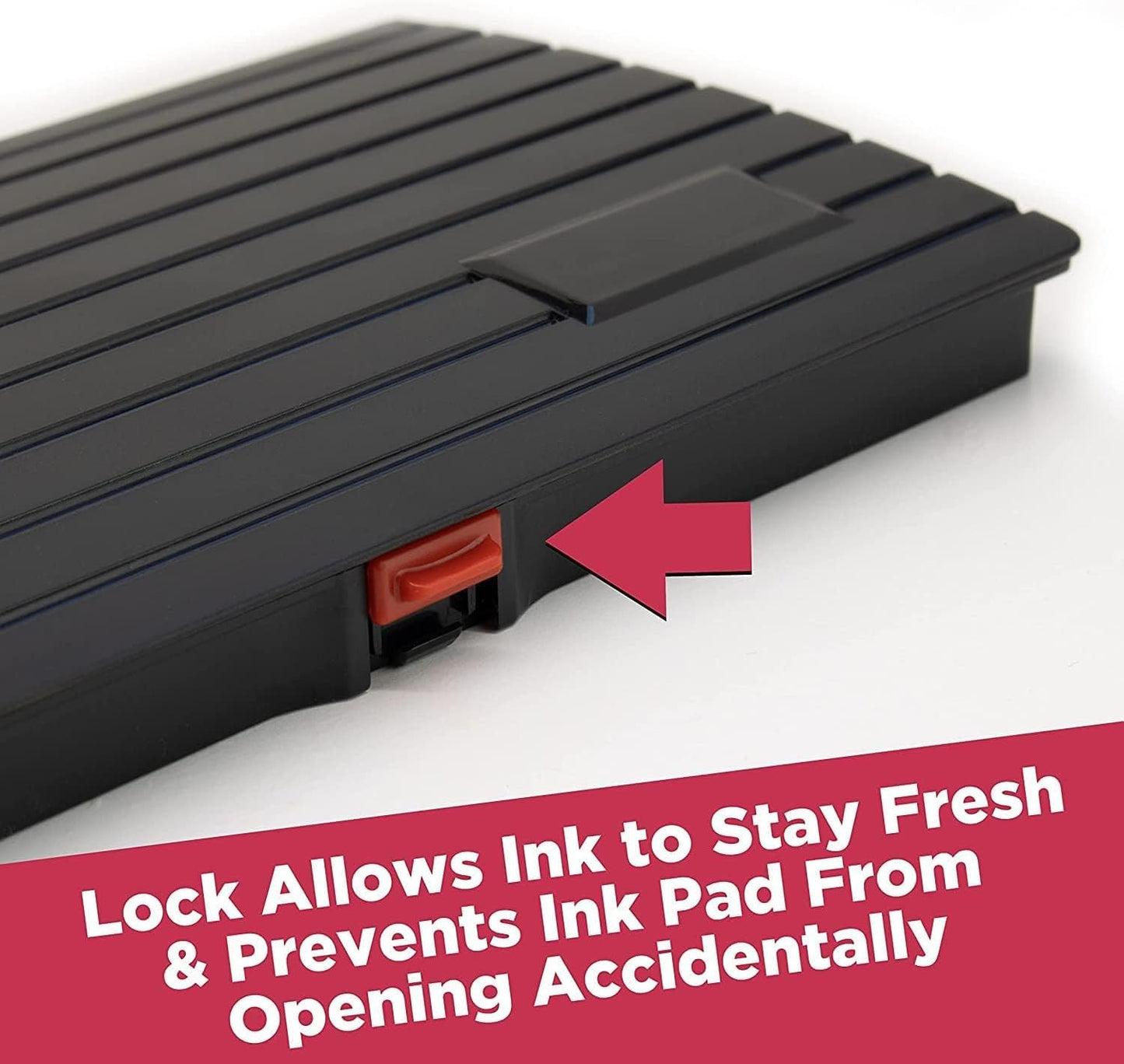Large Premium Dry (No Ink) Stamp Pad - 5" by 7" - Quality Felt Pad - Case with Closing snap