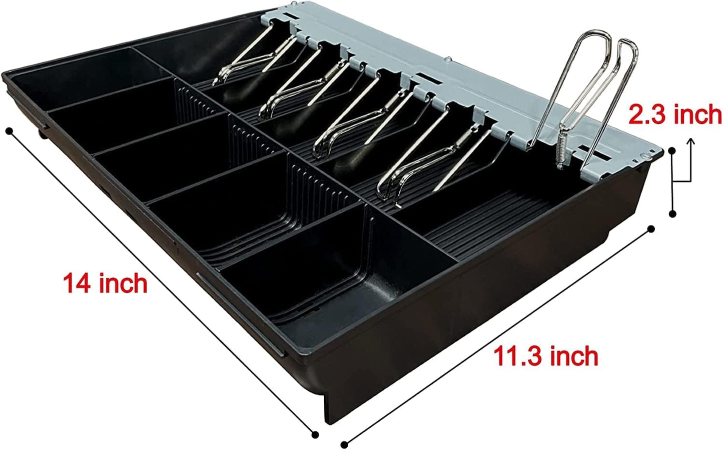 HK SYSTEMS SAM4S Cash Drawer Insert Money Tray Metal Wire Gripper 57 with 160key Wet Cover, 5 Bills and 5 Coins (Bundle)