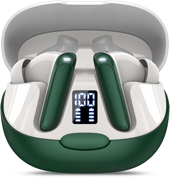 AI Language Translation Earbuds, 3-in-1 Translator Earbuds Real Time with 7 Translation Modes, with Audio and Video Call, 164 Language Bluetooth 5.3 Headphones Translating Device, Dark Green
