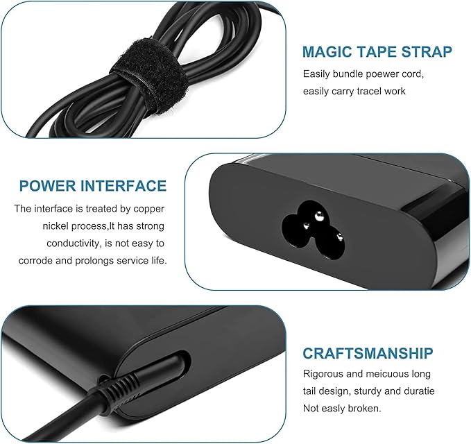 90W Laptop USB C Charger Fit for HP Envy x360 EliteBook 1040 G4 ZBook x2 G4 Spectre x360 15-bl075nr 2VY99EA 2PN61EA L45440-001 4.5A AC Adapter Type C Charger